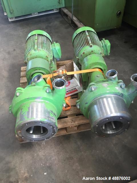 Used Westfalia DA-100-76-117 Nozzle Disc Centrifuge. Stainless steel construction (product contact areas), max bowl speed 3340 rpm, clarifier design, 105 HP/70 Kw direct drive motor. Mfg. 1991. Last ...