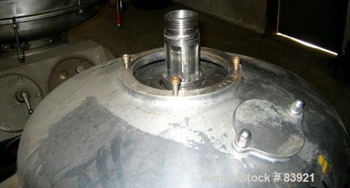 USED: Westfalia HDA-75-06-016 nozzle centrifuge. Stainless steel contacts. 60 hp motor, 3/60/230-460. 5500 rpm, solids 1.03 kg/dm3. Frame serial #1649842.