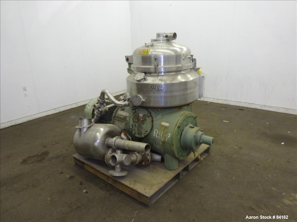Used Stainless Steel Westfalia Nozzle Disc Centrifuge, HDA-75-06-016 