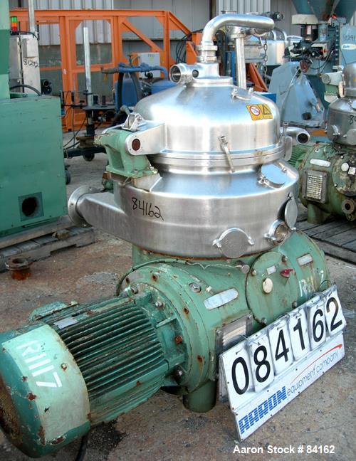 Used Stainless Steel Westfalia Nozzle Disc Centrifuge, HDA-75-06-016 