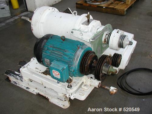 USED: Westfalia HDA-75-06-016 nozzle disc centrifuge, 316 stainlesssteel construction on product contact areas. Max bowls peed 5400 rpm,clarifier design, centripetal pump liquid discharge, direct dri...