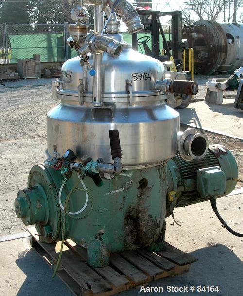 Used Stainless Steel Westfalia Nozzle Disc Centrifuge, HDB-75-06-016