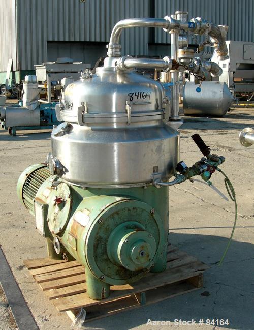 Used Stainless Steel Westfalia Nozzle Disc Centrifuge, HDB-75-06-016