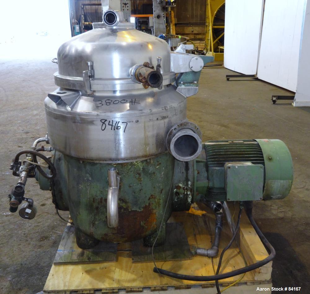 Used Stainless Steel Westfalia Nozzle Disc Centrifuge, HDB-75-06-016