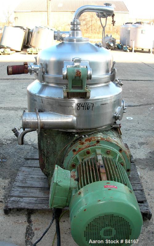 Used Stainless Steel Westfalia Nozzle Disc Centrifuge, HDB-75-06-016