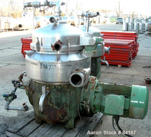 Used Stainless Steel Westfalia Nozzle Disc Centrifuge, HDB-75-06-016