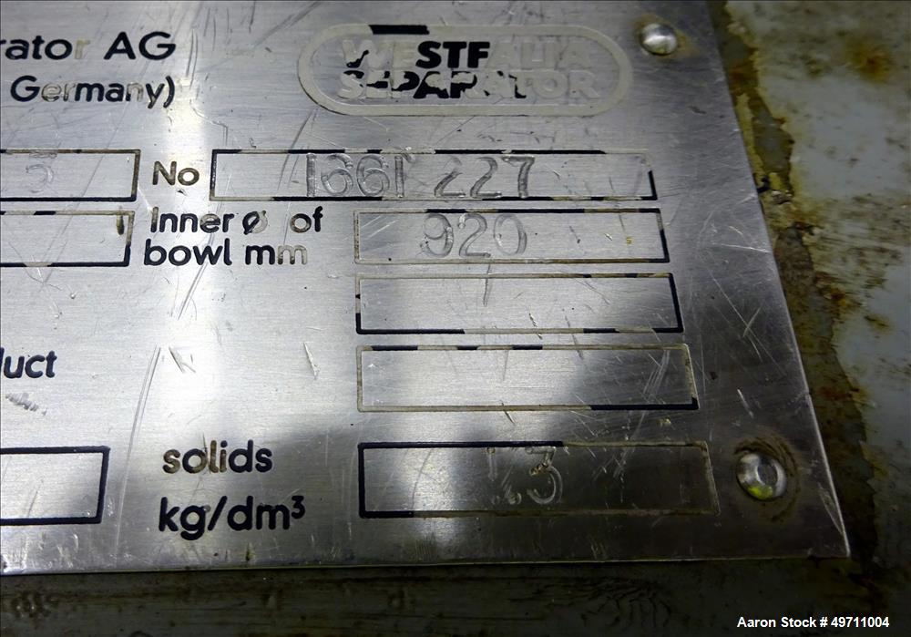 Used Westfalia Lab Nozzle Disc Centrifuge