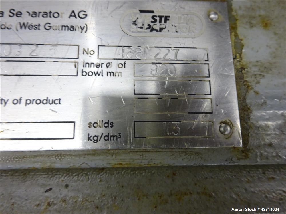 Used Westfalia Lab Nozzle Disc Centrifuge