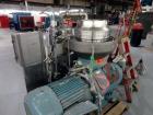 Used Alfa-Laval BTUX-51OT-34CEP-60 Nozzle Disc Centrifuge, 316 stainless Steel (product contact areas), clarifier design (Liquid/solids separation), centripetal pump liquid discharge, driven by a 45 ...