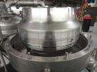 Used Alfa-Laval BTUX-51OT-34CEP-60 Nozzle Disc Centrifuge, 316 stainless Steel (product contact areas), clarifier design (Liquid/solids separation), centripetal pump liquid discharge, driven by a 45 ...