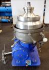 Used Alfa Laval FEUX-412U-35-60 Nozzle Disc Centrifuge 316 Stainless Steel Construction, (3) Clarifier Design (liquids/solids separation). Centripetal pump liquid discharge. Flange mount 50 hp, 575/3...