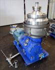 Used Alfa Laval FEUX-412U-35-60 Nozzle Disc Centrifuge 316 Stainless Steel Construction, (3) Clarifier Design (liquids/solids separation). Centripetal pump liquid discharge. Flange mount 50 hp, 575/3...