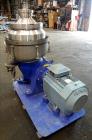 Used Alfa Laval FEUX-412U-35-60 Nozzle Disc Centrifuge 316 Stainless Steel Construction, (3) Clarifier Design (liquids/solids separation). Centripetal pump liquid discharge. Flange mount 50 hp, 575/3...