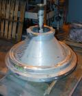USED: Dorr Oliver Merco Nozzle Disc Centrifuge, Model B-30, 317 stainless steel rotor assembly.Max bowl speed 2550 rpm, bronze housing, base with hoist, 125 hp, 3/60/460 volt, drive motor, electric s...