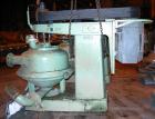 USED: Dorr Oliver Merco B-30 Nozzle Disc Centrifuge. 317 stainless steel rotor assembly, max bowl speed 2550 rpm, bronze housing, base with hoist, 125 hp, 460/3/60 drive motor, electric spindle oiler...