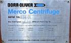 Used- Dorr Oliver Merco Nozzle Disc Centrifuge