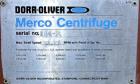 Used Dorr Oliver Merco Nozzle Disc Centrifuge