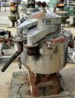 USED: Sharples DH-3 Nozzljector disc centrifuge, 304 stainless steel, separator design. Max bowl speed 6350 rpm. Max operating temperature 212 deg, belt drive configuration. Driven by an approximate ...
