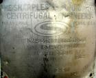 USED: Sharples DH-3 Nozzljector disc centrifuge, 304 stainless steel, separator design. Max bowl speed 6350 rpm. Max operating temperature 212 deg, belt drive configuration. Driven by an approximate ...
