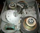 USED: Sharples DH-3 Nozzljector disc centrifuge, 304 stainless steel, separator design. Max bowl speed 6350 rpm. Max operating temperature 212 deg, belt drive configuration. Driven by an approximate ...
