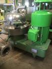 Used Westfalia DA-100-76-117 Nozzle Disc Centrifuge. Stainless steel construction (product contact areas), max bowl speed 3340 rpm, clarifier design, 105 HP/70 Kw direct drive motor. Mfg. 1991. Last ...