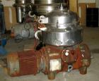 USED: Westfalia HDA-75-06-016 nozzle centrifuge. Stainless steel contacts. 60 hp motor, 3/60/230-460. 5500 rpm, solids 1.03 kg/dm3. Frame serial #1649842.