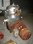 USED: Westfalia HDA-75-06-016 nozzle centrifuge. Stainless steel contacts. 60 hp motor, 3/60/230-460. 5500 rpm, solids 1.03 kg/dm3. Frame serial #1649842.
