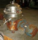 USED: Westfalia HDA-75-06-016 nozzle centrifuge. Stainless steel contacts. 60 hp motor, 3/60/230-460. 5500 rpm, solids 1.03 kg/dm3. Frame serial #1649842.