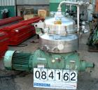 Used Stainless Steel Westfalia Nozzle Disc Centrifuge, HDA-75-06-016 