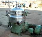 Used Stainless Steel Westfalia Nozzle Disc Centrifuge, HDA-75-06-016 