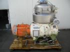 USED: Westfalia HDA-75-06-016 nozzle disc centrifuge, 316 stainlesssteel construction on product contact areas. Max bowls peed 5400 rpm,clarifier design, centripetal pump liquid discharge, direct dri...