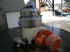 USED: Westfalia HDA-75-06-016 nozzle disc centrifuge, 316 stainlesssteel construction on product contact areas. Max bowls peed 5400 rpm,clarifier design, centripetal pump liquid discharge, direct dri...