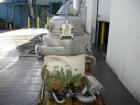 USED: Westfalia HDA-75-06-016 nozzle disc centrifuge, 316 stainlesssteel construction on product contact areas. Max bowls peed 5400 rpm,clarifier design, centripetal pump liquid discharge, direct dri...