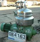 Used Westfalia HDA75-06-016 Nozzle Disc Parts Machine Centrifuge. 316 stainless steel construction on product contact areas, maximum bowl speed 5600 rpm. Clarifier design, centripetal pump liquid dis...