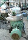Used Westfalia HDA75-06-016 Nozzle Disc Parts Machine Centrifuge. 316 stainless steel construction on product contact areas, maximum bowl speed 5600 rpm. Clarifier design, centripetal pump liquid dis...