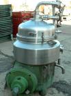 Used Westfalia HDA75-06-016 Nozzle Disc Parts Machine Centrifuge. 316 stainless steel construction on product contact areas, maximum bowl speed 5600 rpm. Clarifier design, centripetal pump liquid dis...