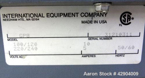 Used IEC Centra GP8 Ventilated Centrifuge, Model 5681. Maximum rpm 4600. Includes a type 218 rotor with (4) swinging buckets.