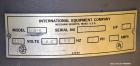 Used IEC International Equipment Company Lab Centrifuge, Model HN-S. Maximum 8450 rpm. Includes speed control, brake, and a model 211 4 position swing out rotor. Driven by a 1/7hp, 1/60/115 volt moto...
