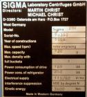 Used Sigma Lab Centrifuge, Model Sigma 2MK. 24 station unit. Rated 14000 RPM, max capacity 120g. Manually adjustable temperature and speed controls. Temperature range rated between 40 to -30 degrees ...