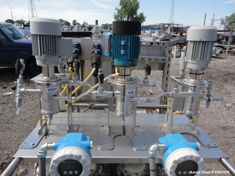 Used Cinc Industries Three Stage Counter Current Extraction Unit Consisting Of: (1) Cinc vertical centrifuge, model V-02, hastelloy C construction, 5 cm rotor diameter, rated up to 0.53 gallon per mi...