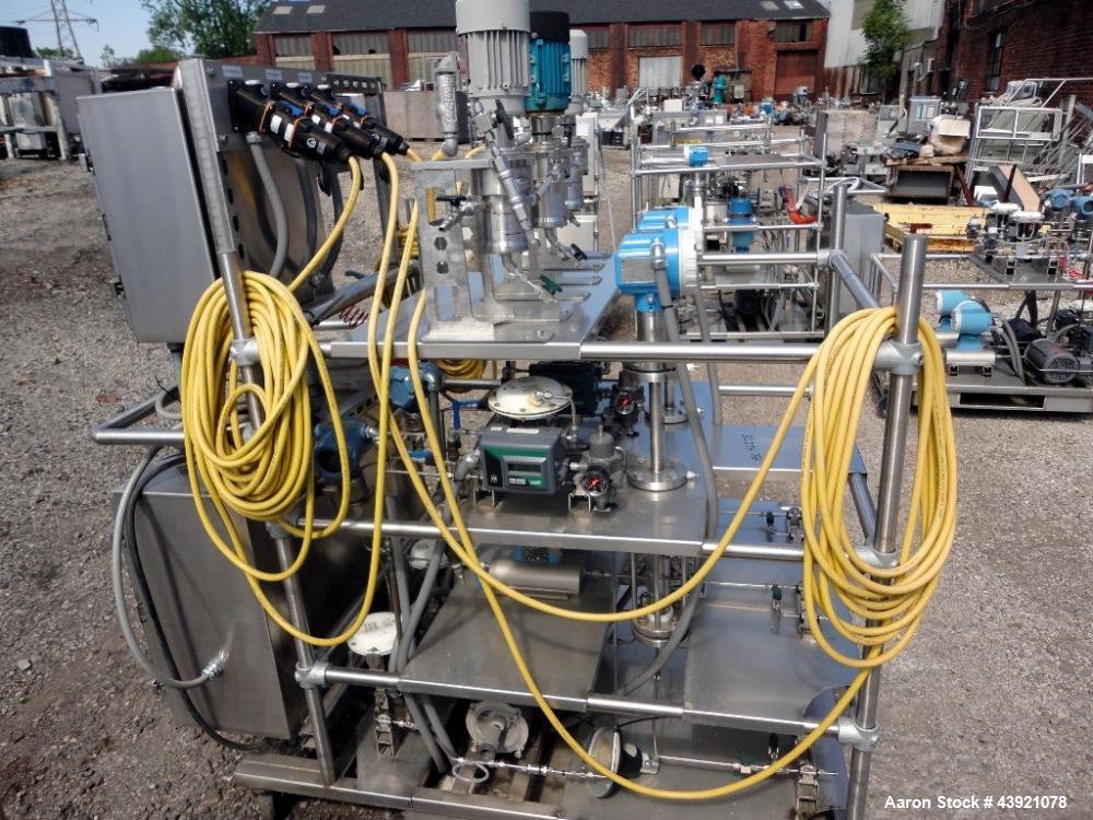 Used Cinc Industries Three Stage Counter Current Extraction Unit Consisting Of: (1) Cinc vertical centrifuge, model V-02, hastelloy C construction, 5 cm rotor diameter, rated up to 0.53 gallon per mi...