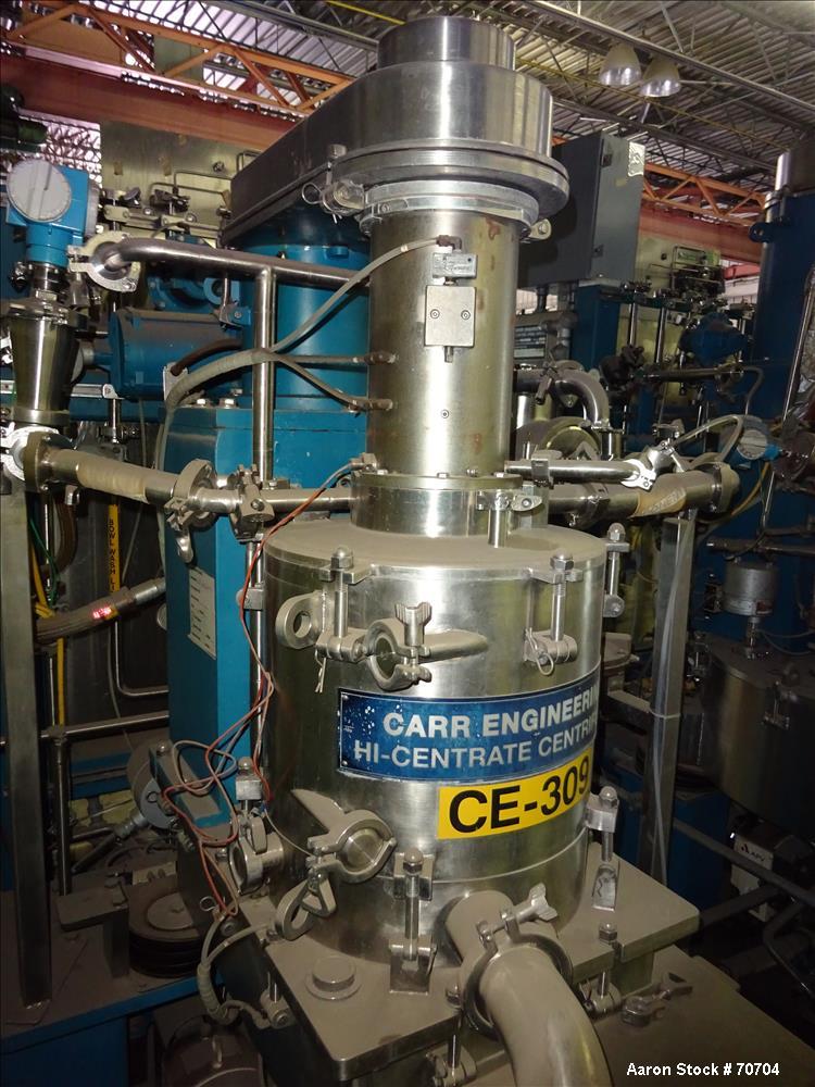 Used Carr HC-12 High Centrate Solid Bowl Centrifuge