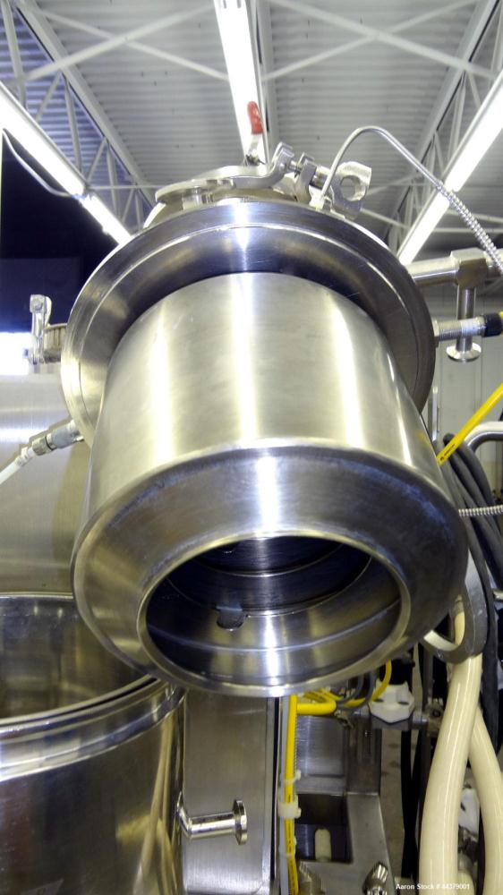 Used Carr Powerfuge P6 Pilot Separation System. 316L Stainless steel/Titanium Ti-6AL-4V construction (product contact areas). Rotating speed up to 15,325 rpm, G" force range 500 to 20,000. Nominal fl...