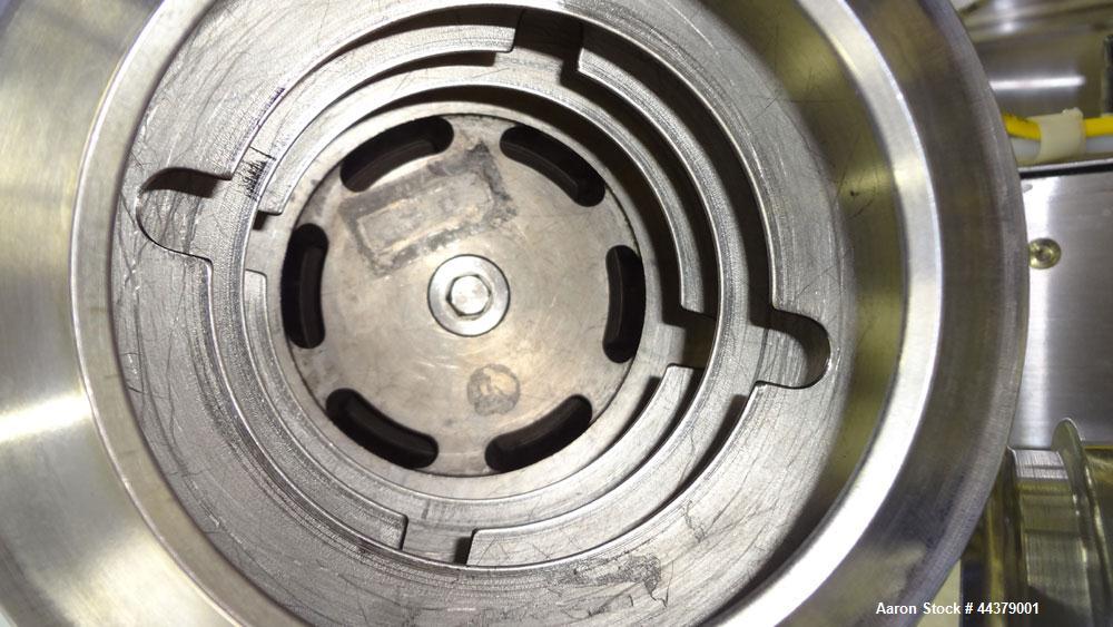 Used Carr Powerfuge P6 Pilot Separation System. 316L Stainless steel/Titanium Ti-6AL-4V construction (product contact areas). Rotating speed up to 15,325 rpm, G" force range 500 to 20,000. Nominal fl...
