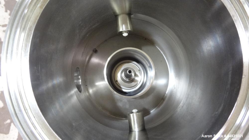 Used Carr Powerfuge Pilot Seperation System. 316L Stainless steel/Titanium Ti-6AL-4V construction (product contact areas). Rotating speed up to 15,325 rpm, “G” force range 500 to 20,000. Nominal flow...