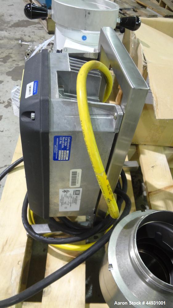 Used Carr Powerfuge Pilot Seperation System. 316L Stainless steel/Titanium Ti-6AL-4V construction (product contact areas). Rotating speed up to 15,325 rpm, “G” force range 500 to 20,000. Nominal flow...