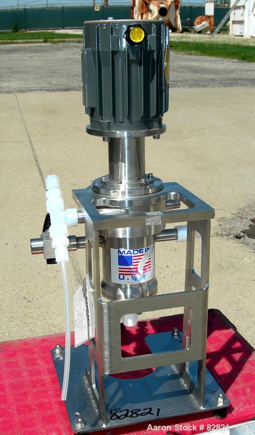 USED: CINC Centrifugal Separator/Extractor, Model V2. Hastelloy C276 construction. Designed for liquid-liquid separation of aqueous and organic mixtures. 2" rotor size, 2000 ml/min throughput, 3/8" N...