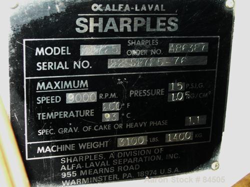 Used- Sharples SP-725 Super Helix Centrifuge