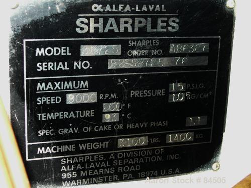 Used Sharples SP-725 Super Helix Centrifuge