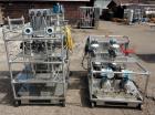 Used CINC Industries V0-2 Centrifuge, 316L Stainless Steel Construction. Rated 0.5 gallons per minute at 30 psi at 220 degrees F., 6000 rpm maximum bowl speed, 0.125hp, 230/460 volt motor drive on st...
